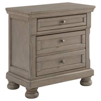 Lettner Two Drawer Nightstand Light Gray - Signature Design by Ashley