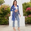 Anna-Kaci Women's Long Sequin Cardigan Open Front Sheer Duster Jacket - 3 of 4