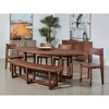 Set of 2 Arcadia Dining Chairs Brown - Treasure Trove Accents: Acacia Frame, No Assembly, Spot Clean - 4 of 4