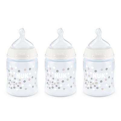 NUK Smooth Flow Anti-Colic Baby Bottle with SafeTemp - 3pk