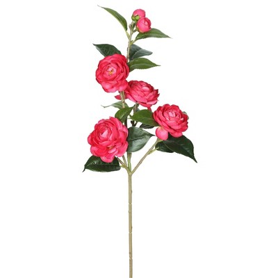 Artificial Camellia Spray (29") Pink - Vickerman