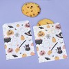 Big Dot of Happiness Pastel Halloween Paper Treat Bags, Pink Pumpkin Individual Candy Snack Favors, Greaseproof White Sandwich Cookie Bags - 25 Count - 2 of 4