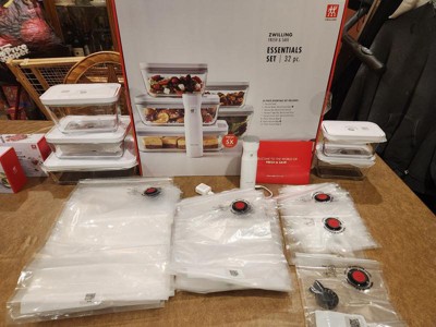 Zwilling Fresh & Save 32-pc Vacuum Sealer Machine Set, Sous Vide Bags, Meal  Prep, Airtight Food Storage Containers Glass : Target