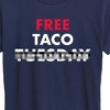 Women's - Instant Message - Free Taco Tuesday Short Sleeve Graphic T-Shirt - 2 of 4
