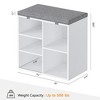 Shoe Bench with Cushion, Storage Bench with Padded Seat - 3 of 4