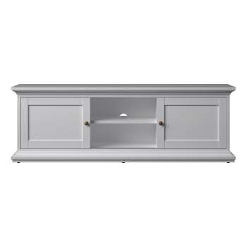Tvilum Sonoma TV Stand with 2 Sliding Doors for Storage in White