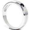 Pompeii3 1/4ct Mens Black Diamond Solitaire Ring 10K White Gold - 3 of 4