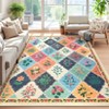 2x6 FT Modern Washable Area Rug for Living Room, Floral Trellis Carpet Rug with Non Slip Backing, Low Pile Stain Resistant Floor Rug for Dorm, - 3 of 4