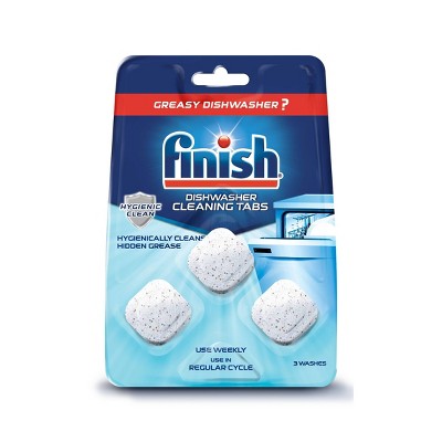 Finish In-Wash Dishwasher Cleaner with Grease Removal - 3ct