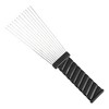 Unique Bargains Women's Metal Hair Pick Afro Comb Hairdressing Styling Tool 9.05"x2.75" Black 2Pcs - 4 of 4