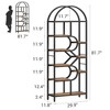 Bookshelf 6 Tier Arched Bookcase 81.7in Tall Display Racks Geometric Open Storage Shelf - 2 of 4