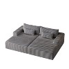 102" Cloud Plush Sectional Chaise with Reclining Sofa Bed - No Assembly, Modern Indoor Lounge - 4 of 4