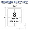 Avery Customizable Name Badge Inserts, 2.25" x 3.5", White, 400 Printable Name Tag Inserts (5390) - 4 of 4