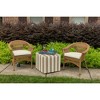 Casual Cushion Solid Sunbrella Fabric 1-Piece Indoor/Outdoor Wicker Seat Pad, 18"W x 18"L - 2 of 4