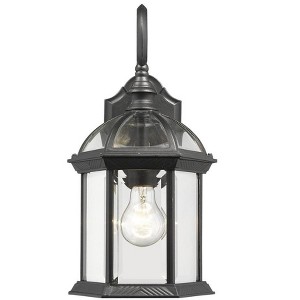 Annex Collection Black Aluminum Outdoor Light Fixture - 100W Dimmable, Wet Rated, 8" x 15.75" - 1 of 3