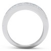 Pompeii3 2 Ct Diamond Princess Cut Mens Bling Wedding Anniversary Ring 10k White Gold - 3 of 4