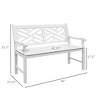 Outdoor Garden Benchen Frame Patio Bench with Geometric Pattern, 43.25 Inch Weatherproof 2-Person Love Seat for Garden, Lawn, Porch - 3 of 4