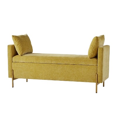 Arrigo Upholstered Flip Top Storage Bench with Arms |ARTFUL LIVING DESIGN
