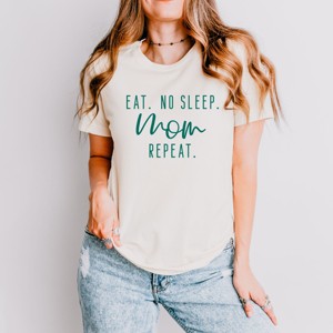 Simply Sage Market Eat. No Sleep. Mom. Repeat Short Sleeve Tee - 1 of 4