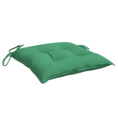 vidaXL Outdoor Chair Cushions 2 pcs - Green Oxford Fabric Chair Pads with Ties - PP Hollow Fiber Filling