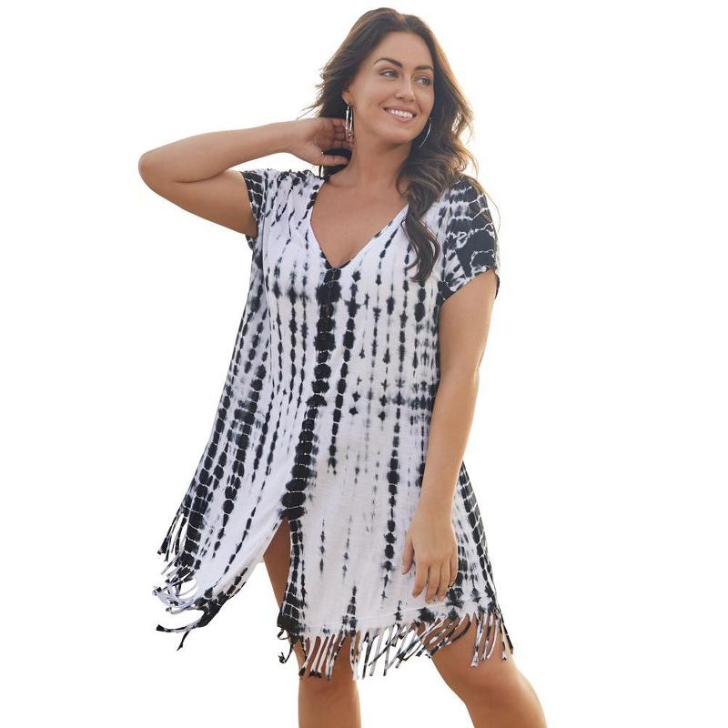 Swimsuits for All Women's Plus Size Olivia Shibori Cover Up Tunic, 1 of 2