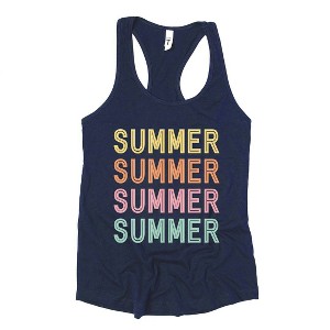 Simply Sage Market Women's Summer Stacked Colorful Graphic Racerback Tank - 1 of 2