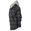 Gioberti Boy's 100% Cotton Removable Hoodie Plaid Checkered Flannel Shirt - 3 of 4