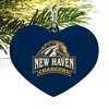 New Haven Primary Logo Heart Love Wood Christmas Tree Holiday Ornament - 2 of 3