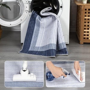 Modern Abstract Area Rug Machine Washable Rug for Living Room, Non-Slip Non Shedding Gradient Soft Carpet, Low Pile Indoor Foldable Printed Rug - 1 of 4