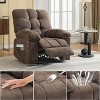 Recliner Chair, Wide Rocker Chair, Accent Chair with Massage and Heat, Heat Ergonomic Overstuffed Breathable Fabric Reclining Chair Recliner Chair - 4 of 4