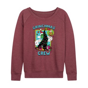 Women's - Dr. Seuss -  Lightweight French Terry Wide Neck Long Sleeve Shirt - 1 of 4
