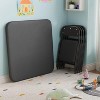 3 Piece Boys Girls Folding Table and Chairs Set, Activity Table and Chairs Set for Dining Room,Daycare,Classrooms black - 3 of 4