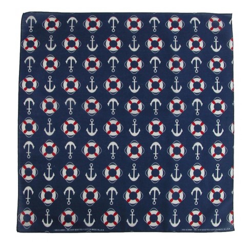 Ctm Life Preserver And Anchor Nautical Bandana, Navy : Target