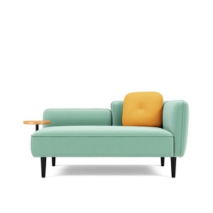 Loveseat Sofa with Built-in Side Table for Living Room, Bedroom, Apartment - 1 of 4