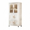 Vynxaria 25.59" Side Wide Folding Wardrobe with Magnetic Door & Wheels - 4 of 4