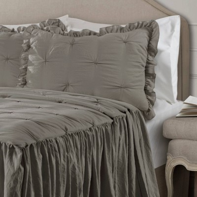Lush Décor Ravello Pintuck Ruffle Skirt Bedspread & Sham Set, 3 of 11