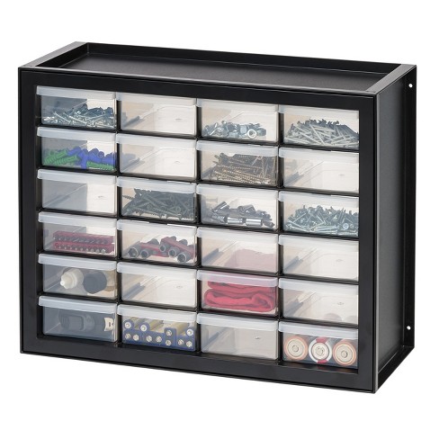 Akro-Mils Plastic Storage Cabinet, 24 Drawers