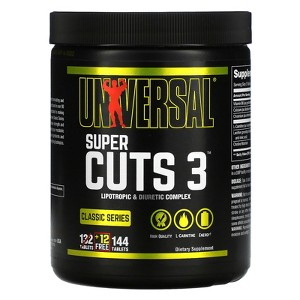 Universal Nutrition Classic Series, Super Cuts 3, Lipotropic & Diuretic Complex, 144 Tablets - 1 of 3