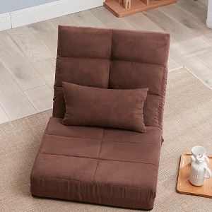 LIVAREEmlen Triple Fold Down Sofa Bed, Adjustable Floor Couch Sofa with One Pillow, 5 Reclining Position, Convertible Upholstered Guest Sleeper - 1 of 4