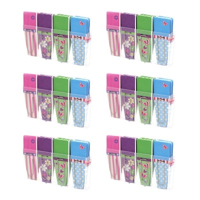 6pk 24 Per Pack Spring Clip-Flags Pink/Purple/Green/Blue - Clip-rite