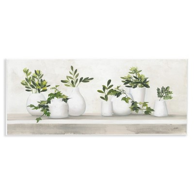 Stupell Industries Traditional Potted Cottage Plants, 17" x 7"