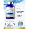 Carlyle Biotin 5000mcg | 500 Fast Dissolve Tablets | Natural Berry Flavor - 4 of 4