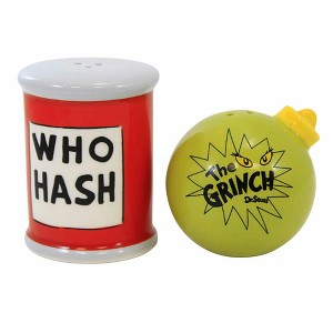 Enesco 2.75 In Grinch Sculpted Salt & Pepper Set Dr. Seuss The Grinch Salt And Pepper Shakers - 1 of 3