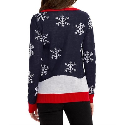 Tipsy Elves Women's Winter Whale Tail Sweater - Holiday Festive Sweater