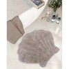 Marilyn Collection Seashell Shape Bath Rug – 100% Cotton, Ultra Plush 2200 GSM, Machine Washable Reversible Bathroom Mat – 25" x 28" Shell - 2 of 4
