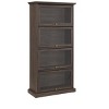 GDFStudio Liora Modern 4-Tier Wooden Display Cabinet with 4 Flip-Up Glass Doors - 3 of 4