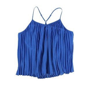 bar III Womens Pleated Racerback Pullover Blouse - 1 of 2