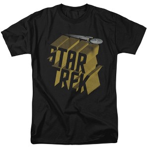 Star Trek 3D Logo Adult T-Shirt Black - 1 of 4