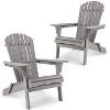 Gulches Set of 2 Solid Cedar Wood Folding Adirondack Chairs, Half Pre-Assembled, Non-VOC Water-Based Paint, 220LBS Capacity - 3 of 4