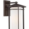 Minka Lavery Modern Outdoor Wall Light Fixture Dorian Bronze 16 1/4" Etched Opal Glass for Post Exterior Barn Porch Yard Patio - 2 of 3